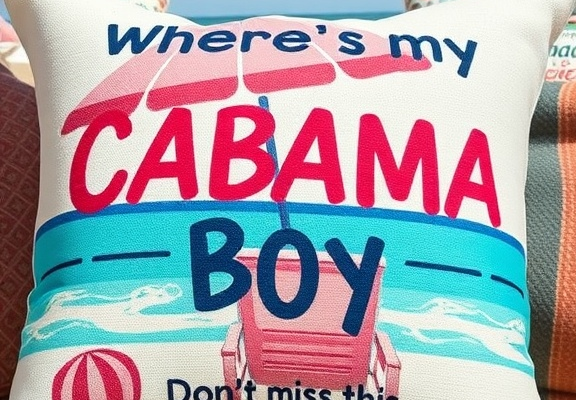 Where’s My Cabana Boy – Don’t Miss This Summer Throw Pillow