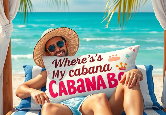 Where’s My Cabana Boy – Grab Your Funny Summer Pillow Now