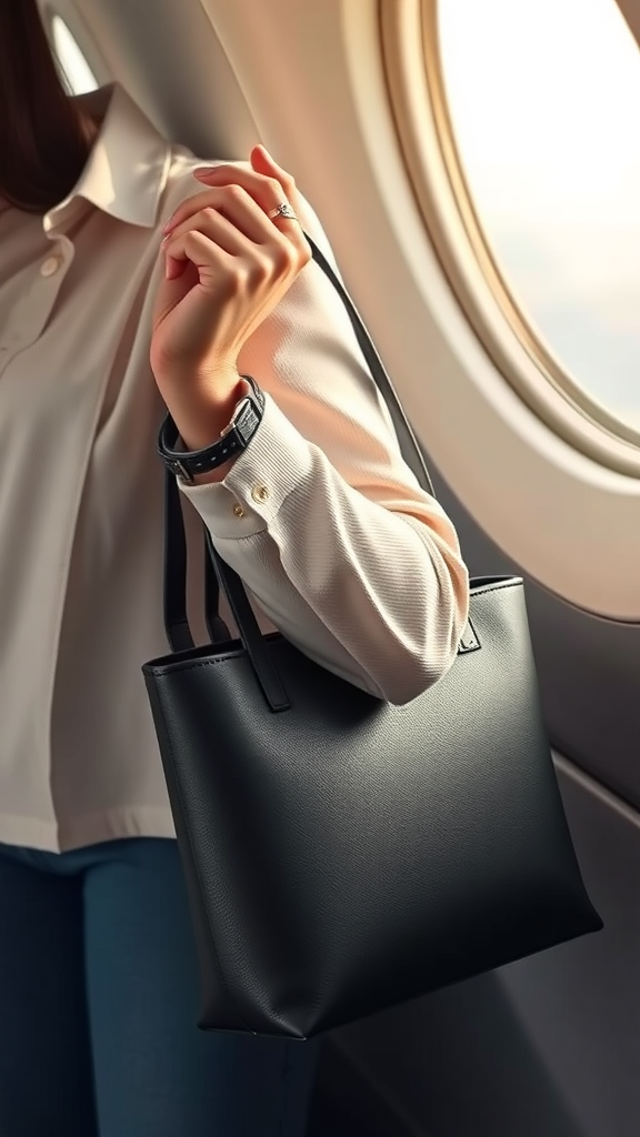jet set travel extra-small logo top-zip tote bag