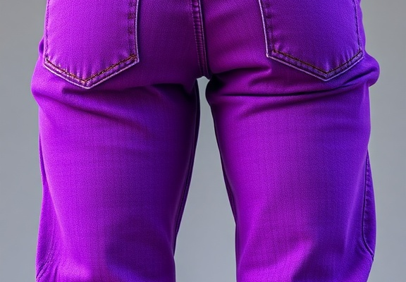 purple denim jeans