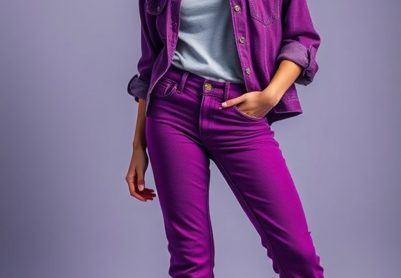purple jeans