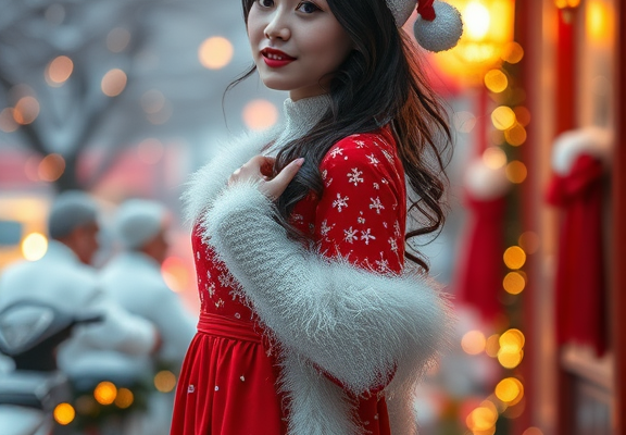 red holiday dress