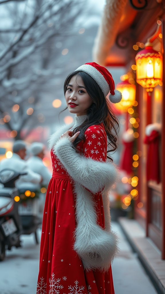 red holiday dress