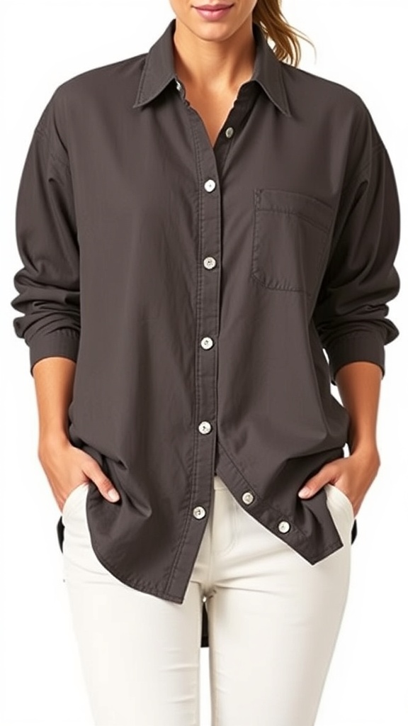 BIG DART Oversized Button Down Shirts for Women: Cruise Cover-Up & Office Staple for Travel