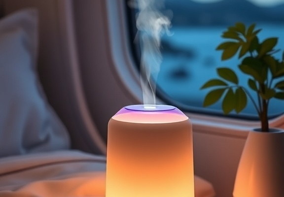 GENIANI Erie: Compact Travel Humidifier with Night Light to Defeat Dry Cabin Air