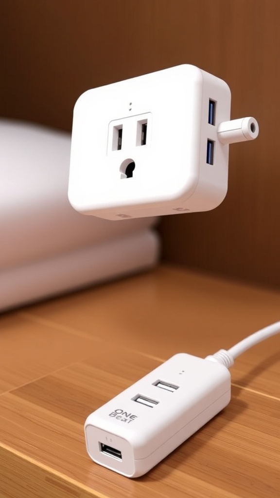 One Beat USB C Travel Power Strip Review: 5-in-1 Flat Plug & 3 USB Ports for Cruise Cabins