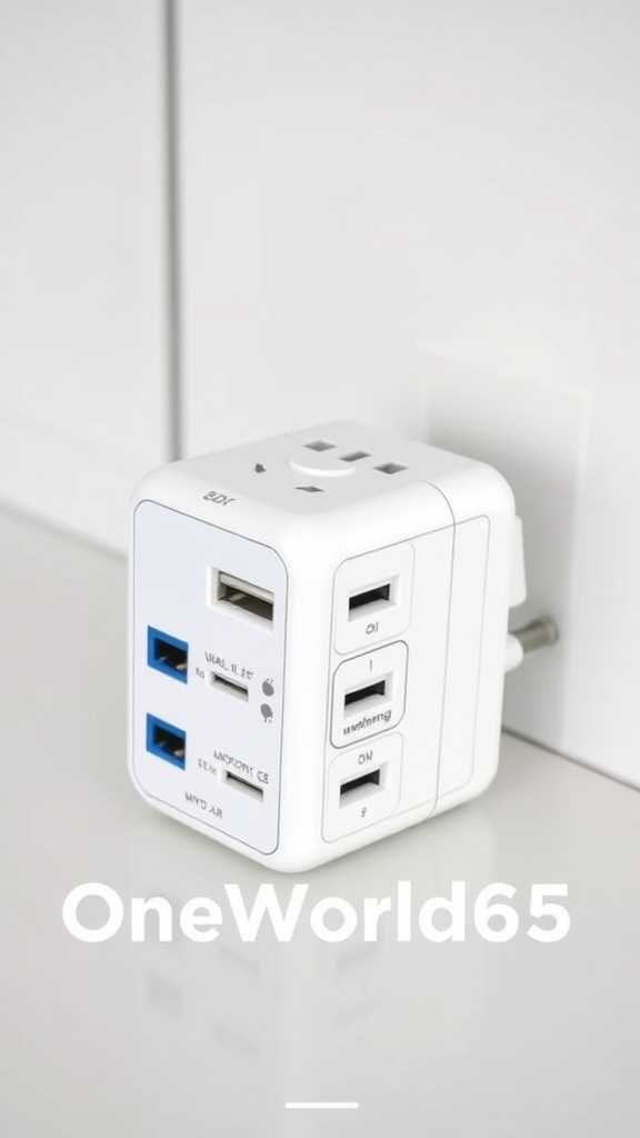 OneWorld65 Travel Adapter Review: All-In-One 6-Port Charger & Surge Protection for Cruise Staterooms