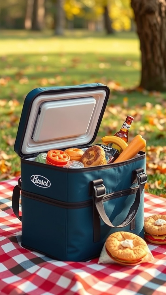 👉 Swap your hard cooler for a soft cooler or insulated cooler bag; both compress under the picnic