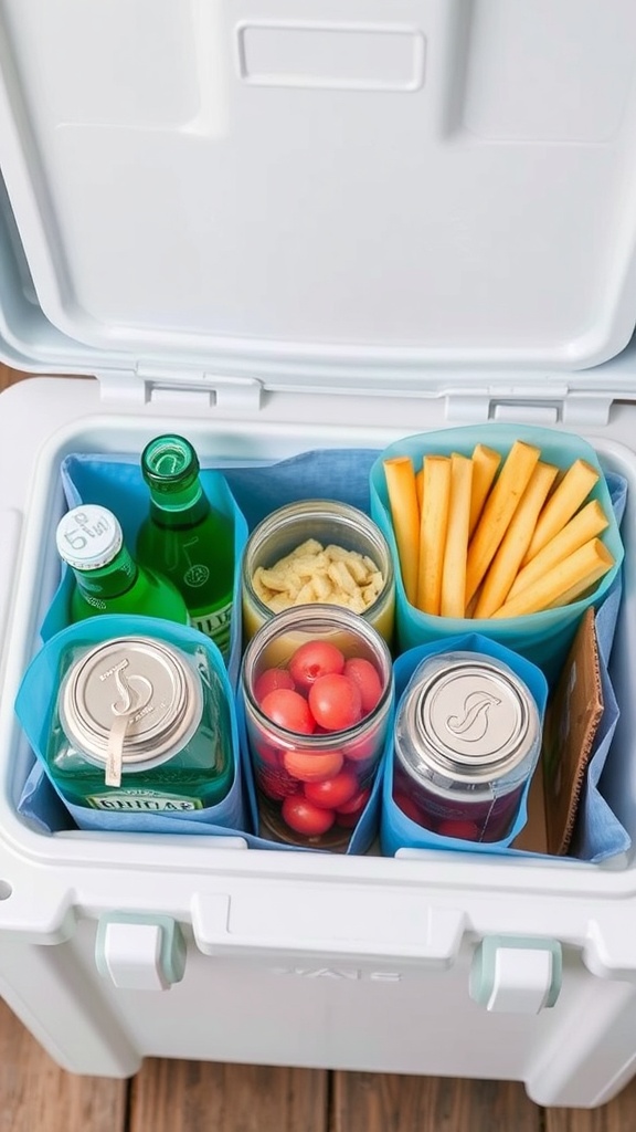 👉 Use cooler bags inside larger coolers as “bento boxes” to separate drinks, sides, and per-person portions.
