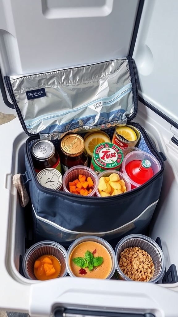 👉 Use cooler bags inside larger coolers as “bento boxes” to separate drinks, sides, and per-person portions.