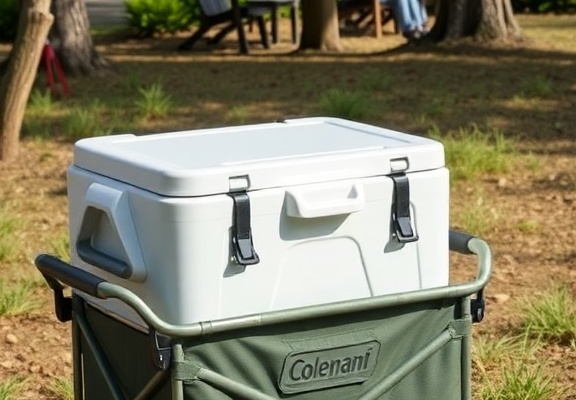👉 Use wheeled Coleman portable camping chairs & cooler carts—free up hands for picnic baskets