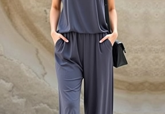WIHOLL Two-Piece Women’s Set – Summer Travel Outfit with Cap Sleeve Lounge Top & Wide Leg Pants S-3XL