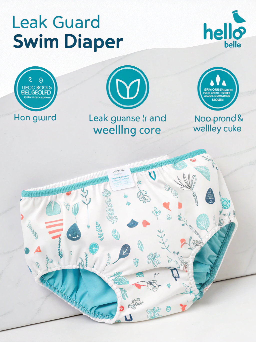 Hello Bello Swim Diapers: Leak-Guard & Non-Swelling Core