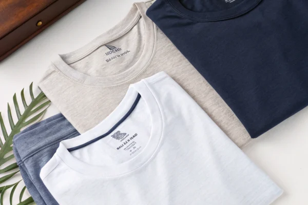 True Classic Cotton Blend Tees: Travel-Ready Comfort