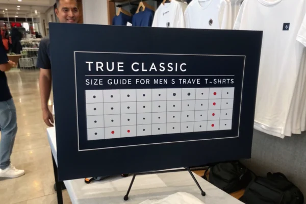 True Classic Size Guide for Men’s Travel T-Shirts