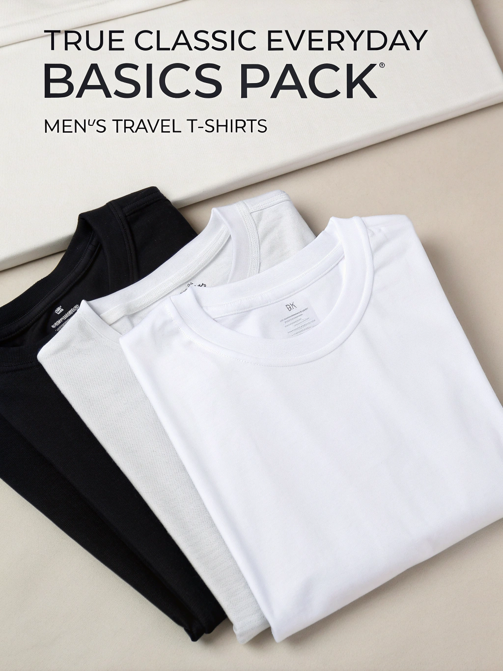 True Classic Everyday Basics Pack: Men’s Travel T-Shirts